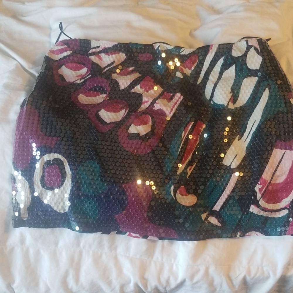 Express sequin skirt